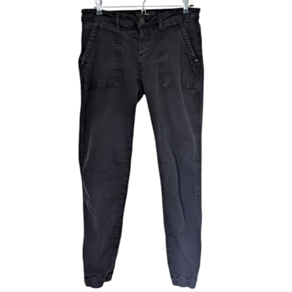 Mavi Ivy Slim Cargo Pants Grunge Y2K 00s Womens 29 Mid-Rise Black Twill Cotton - Picture 2 of 16